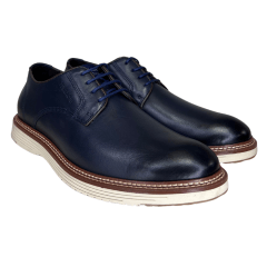 Sapato Ferracini 4645-675J Lancaster em Couro Natural Navy