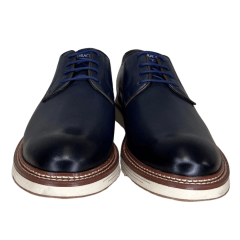 Sapato Ferracini 4645-675J Lancaster em Couro Natural Navy