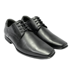 Sapato Ferracini 5987-511G Mayer BA Couro Natural linha 24h Preto