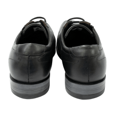 Sapato Ferracini 6209-575G Couro Legítimo com cadarço Fake Preto