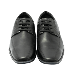 Sapato Ferracini 6209-575G Couro Legítimo com cadarço Fake Preto