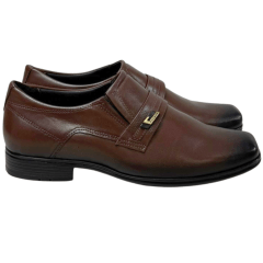 Sapato Pegada 122319-02 Couro Naural Mestiço Pinhão