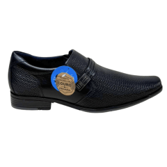 Sapato Pegada 125808-01 Couro Natural Stretch Preto