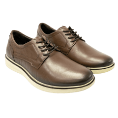Sapato Pegada 126101-04 Couro Mestiço Pinhão