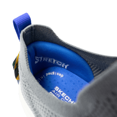Tênis Skechers 220090BR Go Run Fast Monogram com Tecido Stretch Fit Cinza