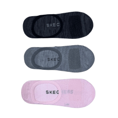 Kit Meia Skechers YSO-S113836 5 Pares silicone no calcanhar