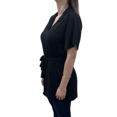 Camisa Run More 20129 Alongada Preto