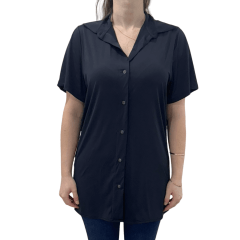 Camisa Run More 20129 Alongada Preto