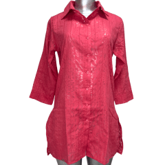 Saída de Praia 10193 Camisa Cambraia Vermelho