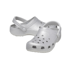 Babuche Crocs 205942 Glitter Clog Prata