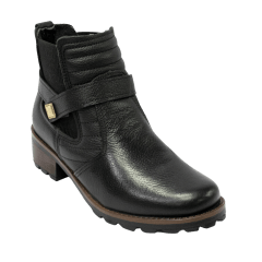 Bota Pegada 281412-05 Couro Natural Burnished com forro Camurçado Preto