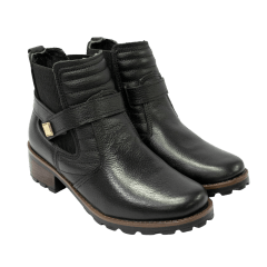 Bota Pegada 281412-05 Couro Natural Burnished com forro Camurçado Preto