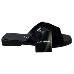 Chinelo Bottero 336818 Couro Natural Poney Preto