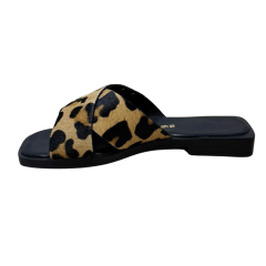 Chinelo Bottero 336818 Fischer em Couro Natural Tigre Preto
