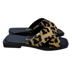 Chinelo Bottero 336818 Fischer em Couro Natural Tigre Preto