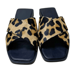 Chinelo Bottero 336818 Fischer em Couro Natural Tigre Preto