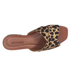 Chinelo Bottero 366901 Lilia Couro Natural Poney Onça