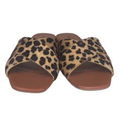 Chinelo Bottero 366901 Lilia Couro Natural Poney Onça