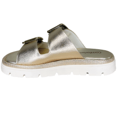 Chinelo ComfortFlex 2446402 Floter Metalizado Dourado