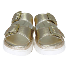 Chinelo ComfortFlex 2446402 Floter Metalizado Dourado