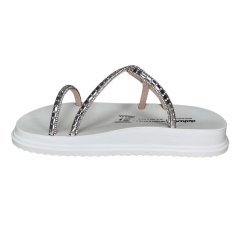 Chinelo Dakota Y6247-3 Papete com Tira Strass Prata