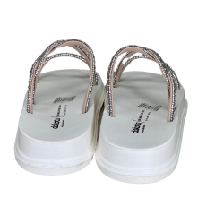 Chinelo Dakota Y6247-3 Papete com Tira Strass Prata