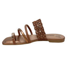 Chinelo Dakota Y9252 Rasteirinha Rives Mascavo