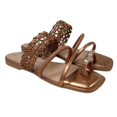 Chinelo Dakota Y9252 Rasteirinha Rives Mascavo