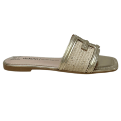 Chinelo Dakota Y9934 Rasteirinha Namaste Champanhe