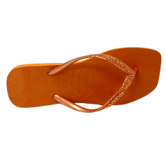 17242 Chinelo Havainas Slim Square Glitter FC Laranja Cerrado