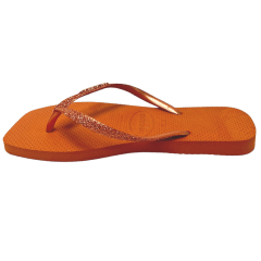 17242 Chinelo Havainas Slim Square Glitter FC Laranja Cerrado