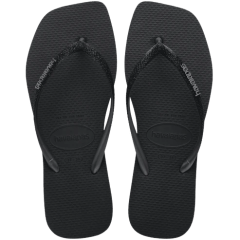 Chinelo Havaianas Slim Square Sparkle Glitter Grafite