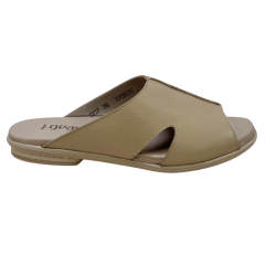 Chinelo JGean GO0007 Couro Natural Bege
