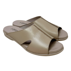 Chinelo JGean GO0007 Couro Natural Bege