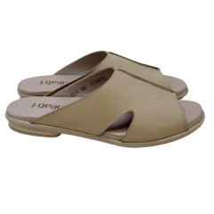 Chinelo JGean GO0007 Couro Natural Bege
