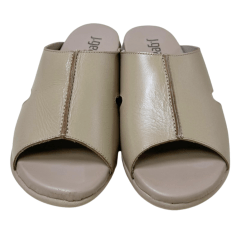 Chinelo JGean GO0007 Couro Natural Bege