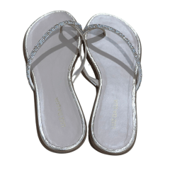Chinelo Luz da Lua 52210068 Couro Natural Vênus com Strass