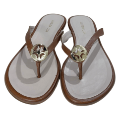 Chinelo Luz da Lua 52210070 Couro Natural Atacama Ambar