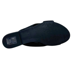 Chinelo Luz da Lua 53120036 Couro Natural Puntini Preto