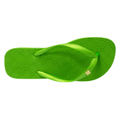 Chinelo Luz da Lua 60150001 Rubber Esmeralda com Monograma Verde