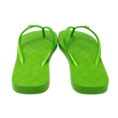 Chinelo Luz da Lua 60150001 Rubber Esmeralda com Monograma Verde