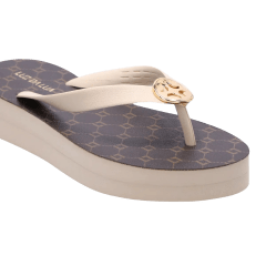 Chinelo Luz da Lua 60490003 Rubber Monograma Marfim