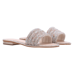 Chinelo Luz da Lua 80150010 Tira Strass Venus Cristal
