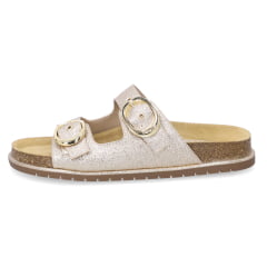 Chinelo Luz da Lua 80600001 Couro Natural Venus Ouro