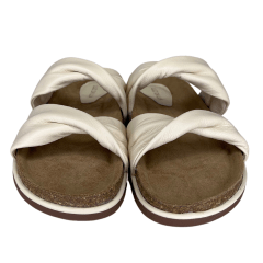 Chinelo Luz da Lua 80600005 Couro Natural Saara Marfim