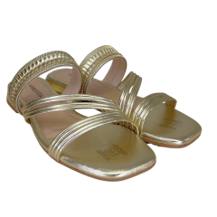 Chinelo Mississipi MB201 Rasteirinha Rives Metal Dourado