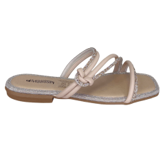 Chinelo Mississipi MB272 Rasteirinha com Strass Areia