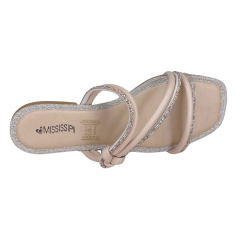 Chinelo Mississipi MB272 Rasteirinha com Strass Areia