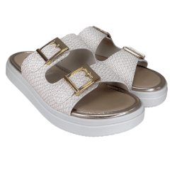 Chinelo Mississipi MB521-2 Papete com ajustes Perky Tule Dourado