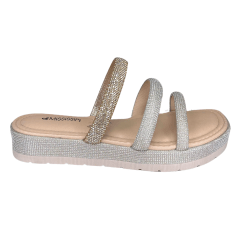 Chinelo Mississipi MB811 Grosseto com Strass Dourado